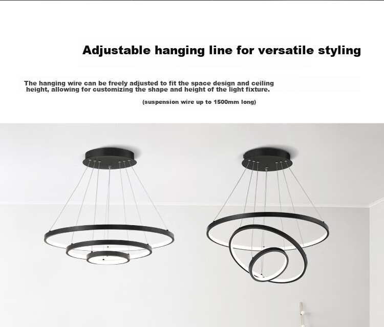 NVC Pendant Light, Modern And Simple Bar Lamp, Nordic Style Chandelier, 85W White Intelligent Full Spectrum 5