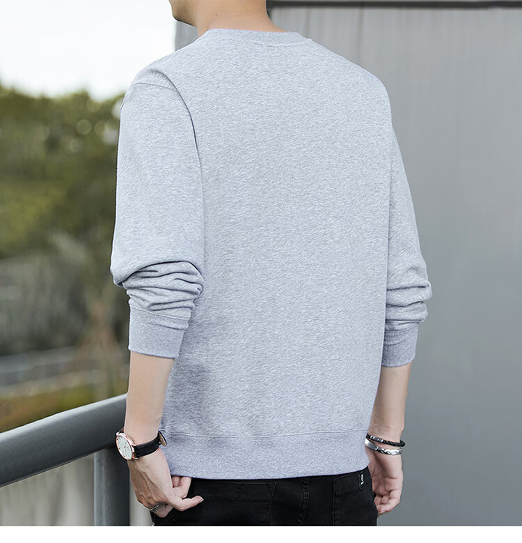 RED DRAGONFLY Sweatshirt for Men, Casual Fashion Printed Simple Round Neck Long-Sleeve T-Shirt Top Versatile Slightly Elastic Pullover Gray 3XL 13