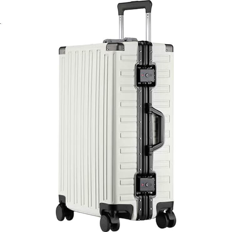Чемодан Paul Frank Aluminum Frame Luggage, 20-дюймовый, ручная кладь, алюминиевая рама, телескопическая ручка, код-замок, унисекс, кремовый