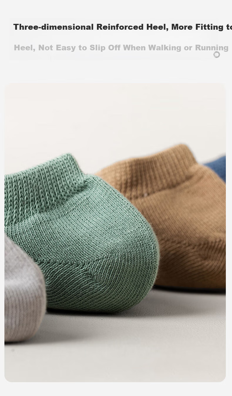 Mianxiaolian Men's Socks, Summer Thin Style, 100% Pure Cotton, 10A Antibacterial And Odor-Resistant Mesh Breathable Low-Cut Ankle Socks, 6 Pairs Pack 12