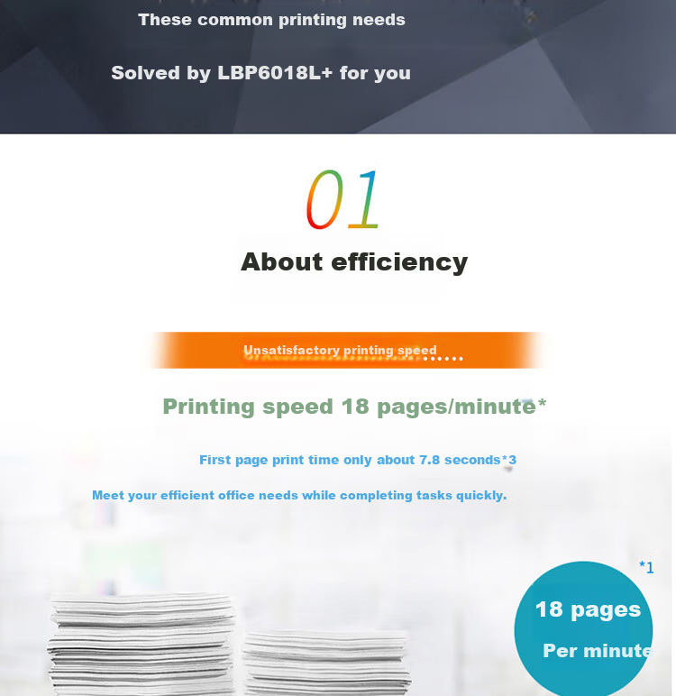 Canon LBP6018L+ A4 Black And White Laser Single-Function Printer (Fast Printing/energy-Saving And Eco-Friendly, Home Use) 4