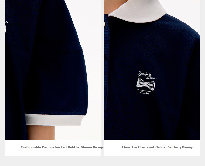 M.Latin Children's Clothing, Kids' T-Shirt, Summer 2025 New Style, Girls' Big Kids Doll Collar Polo Collar Short Sleeve T-Shirt 3