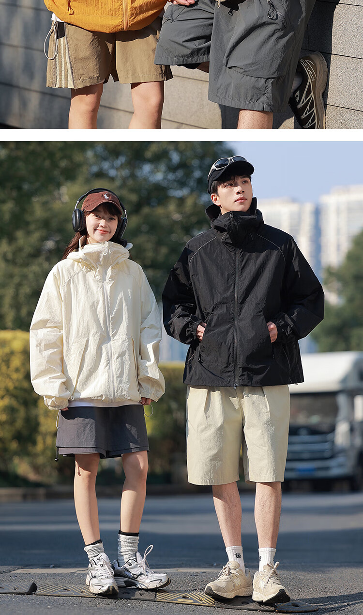 ROMON Men's Summer Lightweight Cycling Sun Protection Jacket Outdoor Waterproof Couple Coat UV Protection Khaki L 4