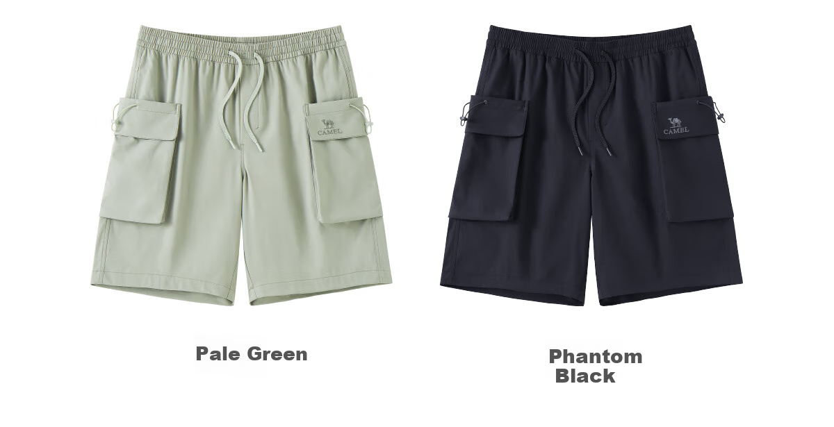 CAMEL Men's Spring And Summer New Cool Casual Workwear Loose Straight-Leg Shorts with Elastic Large Pockets M15BAWI002 31