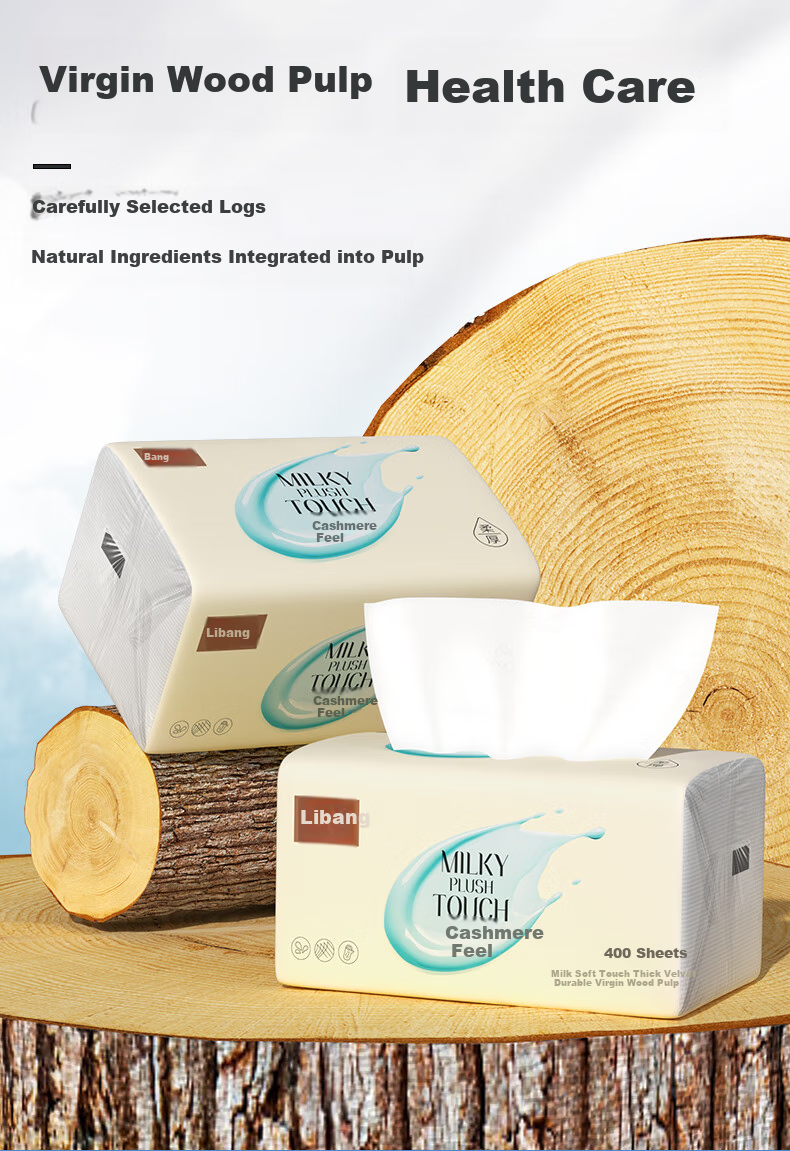 Libang Hanging Tissue 1400 Sheets*6 Packs 5-Ply Hanging Paper Towel Little Lamb Beili Series Household Toilet Paper 3