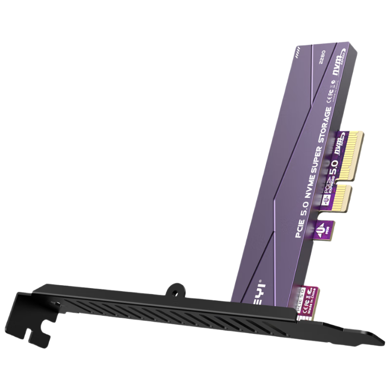JEYI PCIe to M.2 NVMe Expansion Card, PCIe 5.0 Full-Speed 128Gbps, Downward Compatible with PCIe 4.0/3.0 X4/X8/X16, SSD Solid State Drive Adapter Card