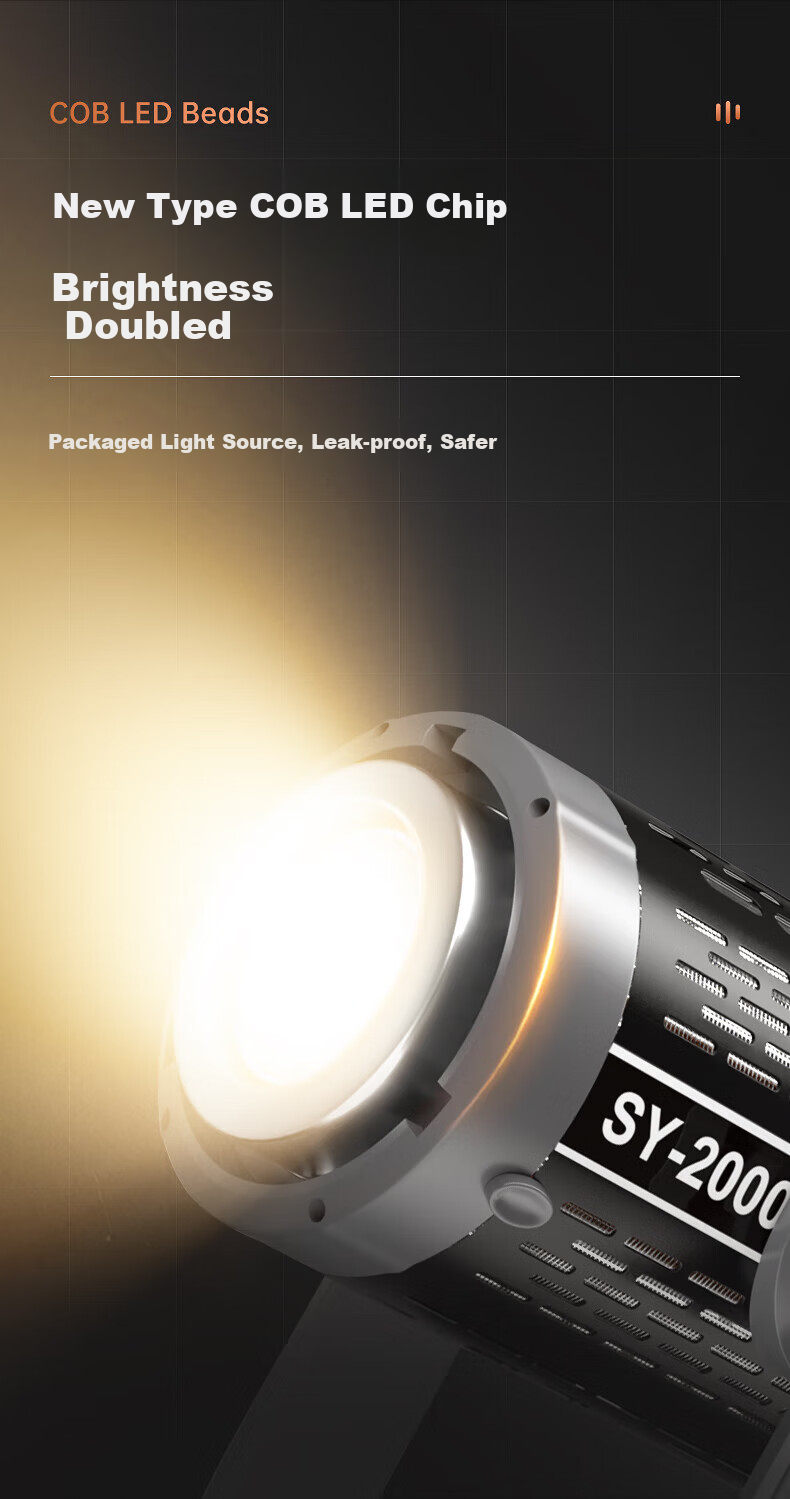 Jimantu Live Streaming Fill Light, 500W Indoor Studio Photography COB Light, Specially Designed for Streamers, Live Broadcast Room, Spherical Deep Mouth Grid Reflector, Parabolic Softbox, Video Shooting Sun Lamp 4
