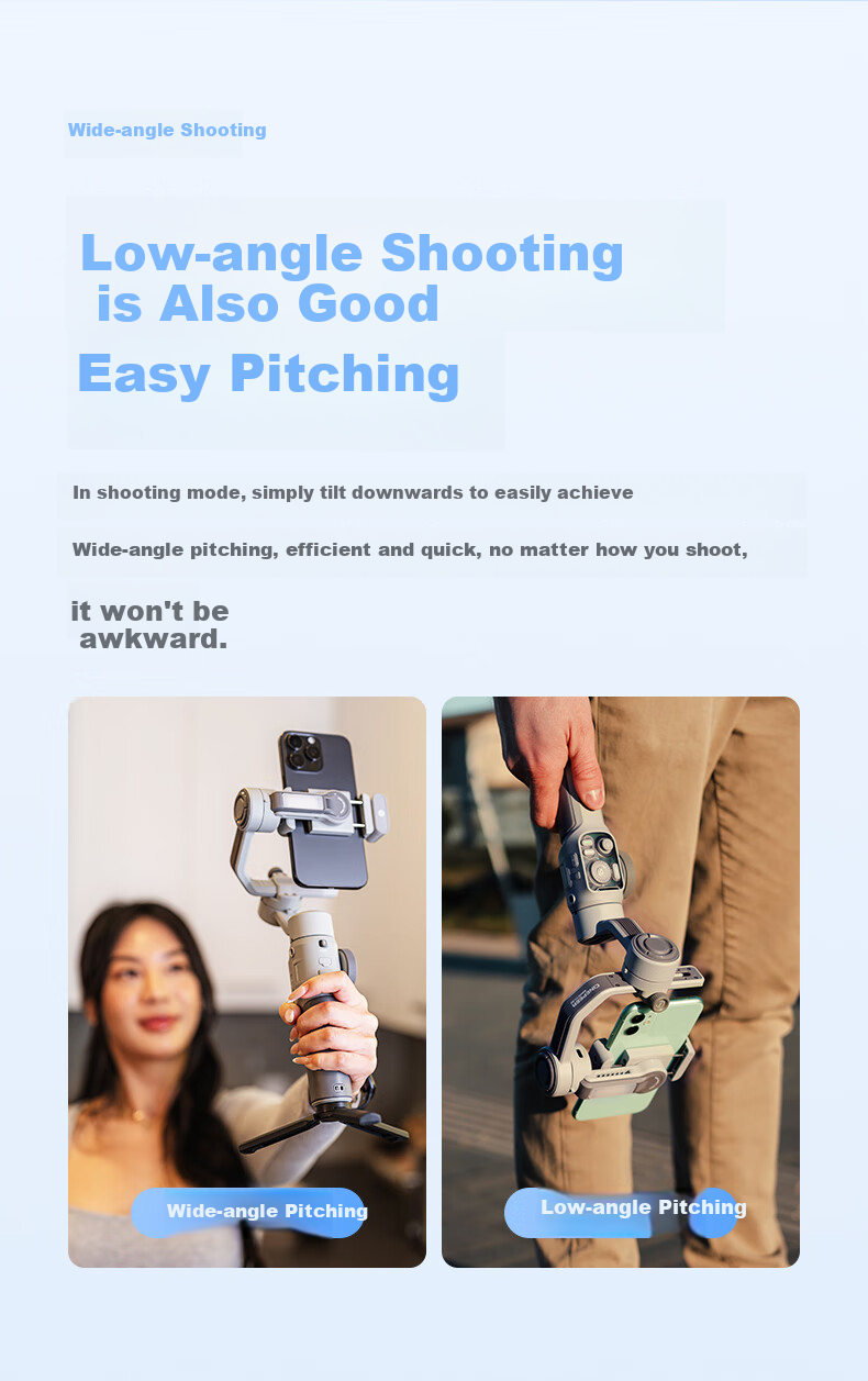 Zhiyun SMOOTH 5E Smartphone Stabilizer, Intelligent AI Precise Tracking, 360-Degree Full-Scene Follow-Up Orthogonal Three-Axis Anti-Shake Gimbal for Live Streaming And Vlog, Standard Versio 8