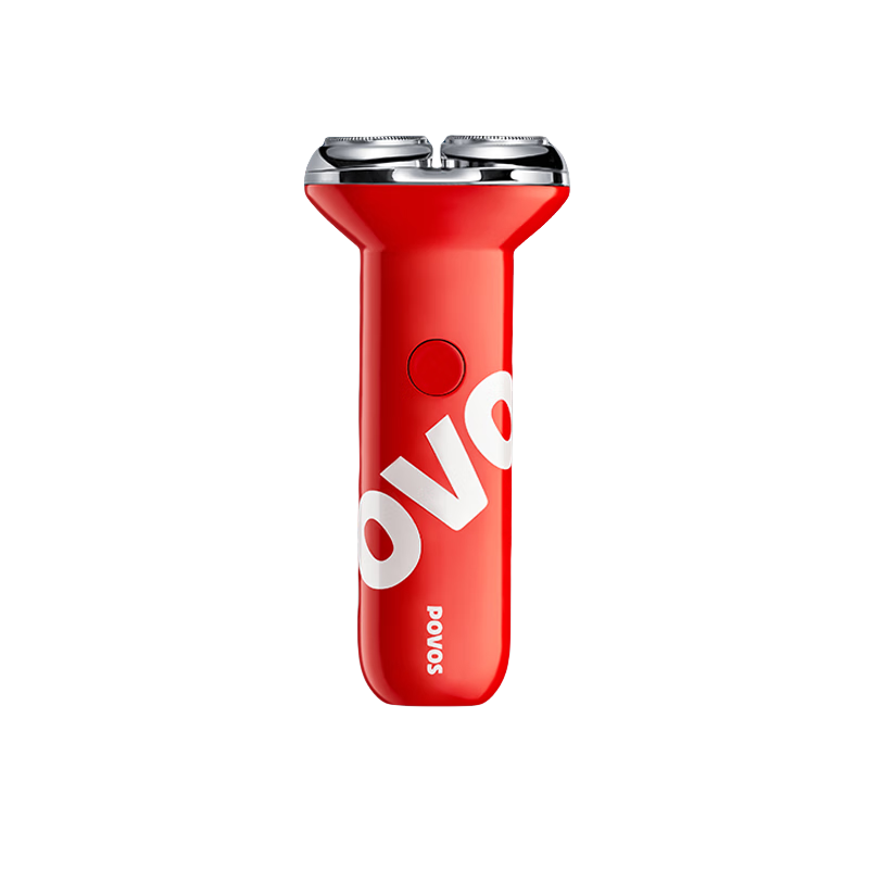 POVOS Electric Shaver, Mini Portable Full-Body Alloy Body, Washable, Fast Charging PQ3803 Modern Red, Daily Gift for Boyfriend, Husband, Father's Birthday Present