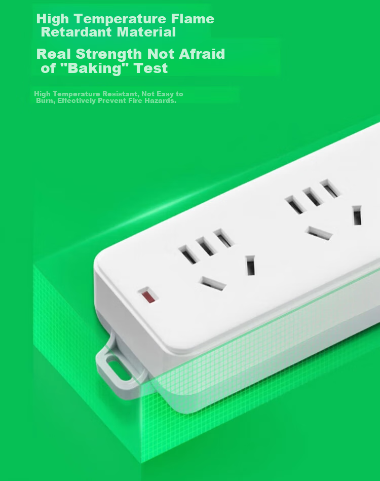 BULL Power Strip Socket Extension Cord, 4 Outlets with Master Switch, 3 Meters, 10A 250V, GN-410 All-White Power Strip 8