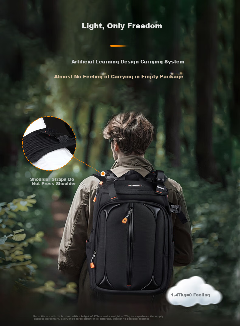 Pulewei DSLR Camera Bag, Backpack Photography Bag, Digital Canvas Outdoor Waterproof Travel Backpack 3