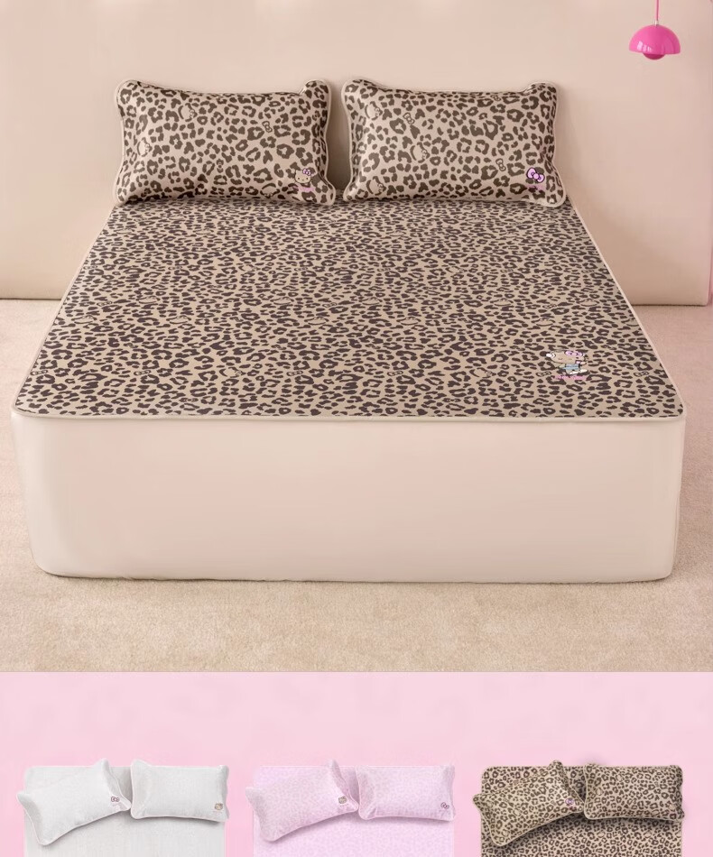 Tbh Sanrio Hello Kitty Ice Silk Cooling Mat, Home Use for Summer, Machine Washable Soft Mat, 150x200cm with Straps 2