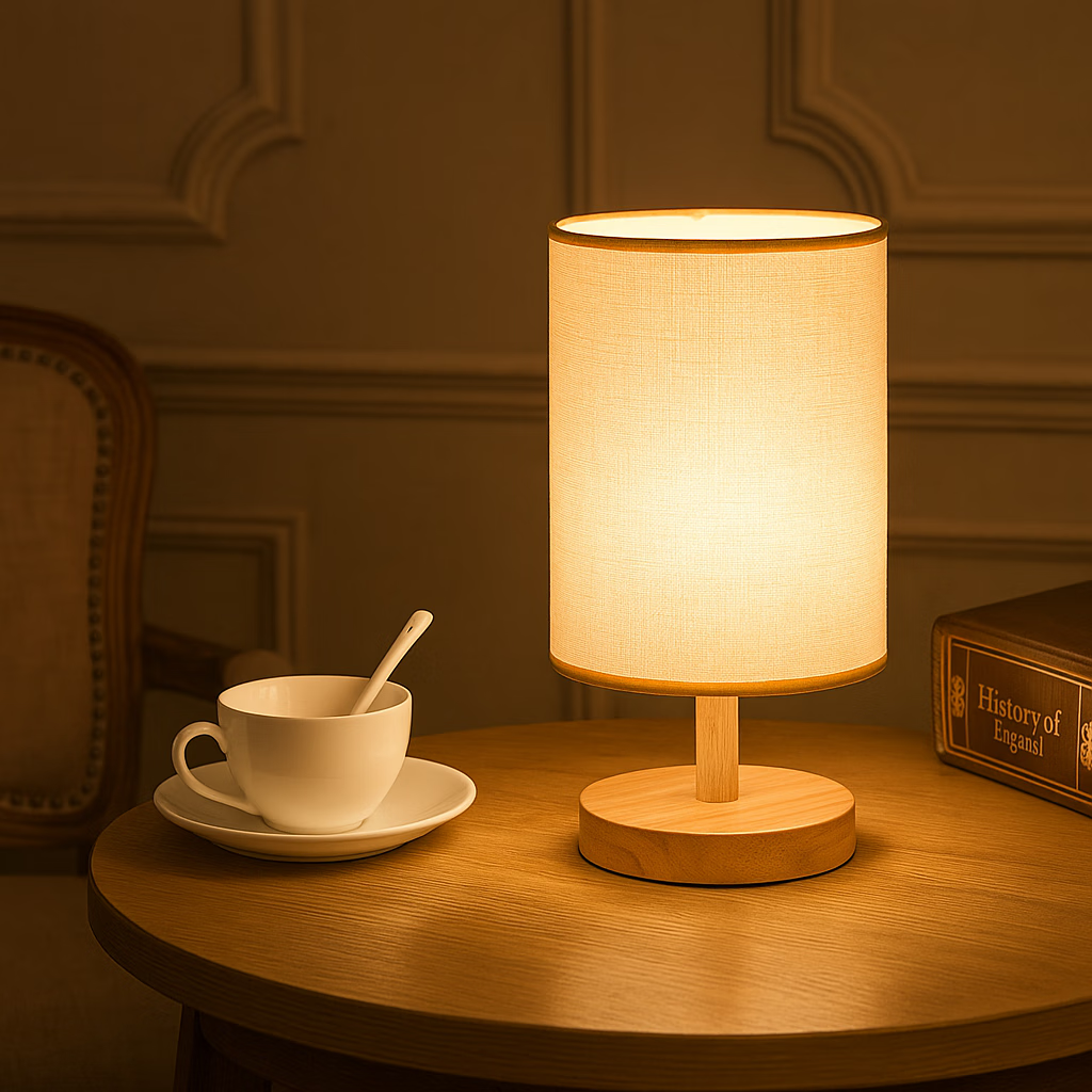 Datouren Modern Minimalist Bedside Table Lamp Vintage European Style Night Light Baby Plug-in Reading Eye Protection Lamp