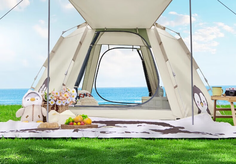 CAMEL Penguin Cute Portable Folding Automatic Tent Outdoor Camping 2025 New Tent Gear Set 13