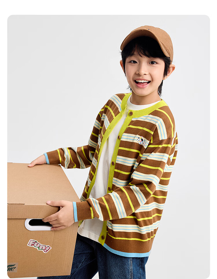 Balabala Balaone Kids Cardigan Boys 2025 Autumn Sweater Girls Knitwear 208325103203 6