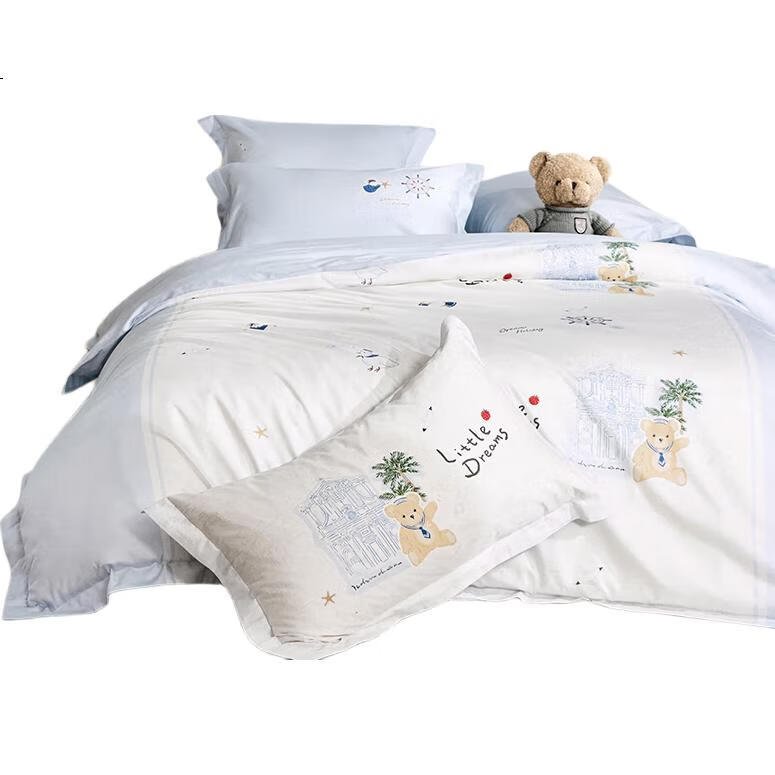 Комплект постельного белья Luolaikids, 3 предмета, 150x215 см, хлопок 60 нитей, класс А