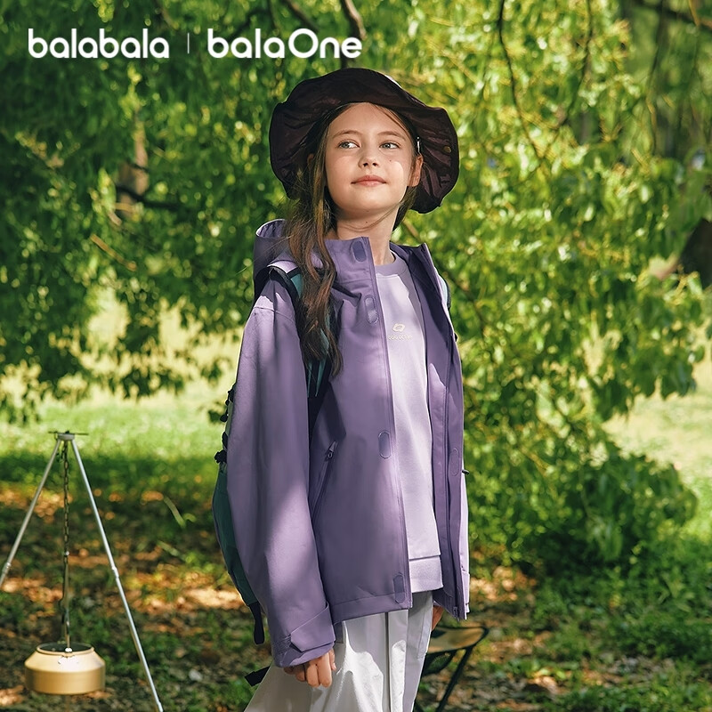 BALABALA [Jackets] Children's Lightweight Outerwear, Boys And Girls Triple-Protection Coat, 2026 New Spring And Autumn Outdoor Style