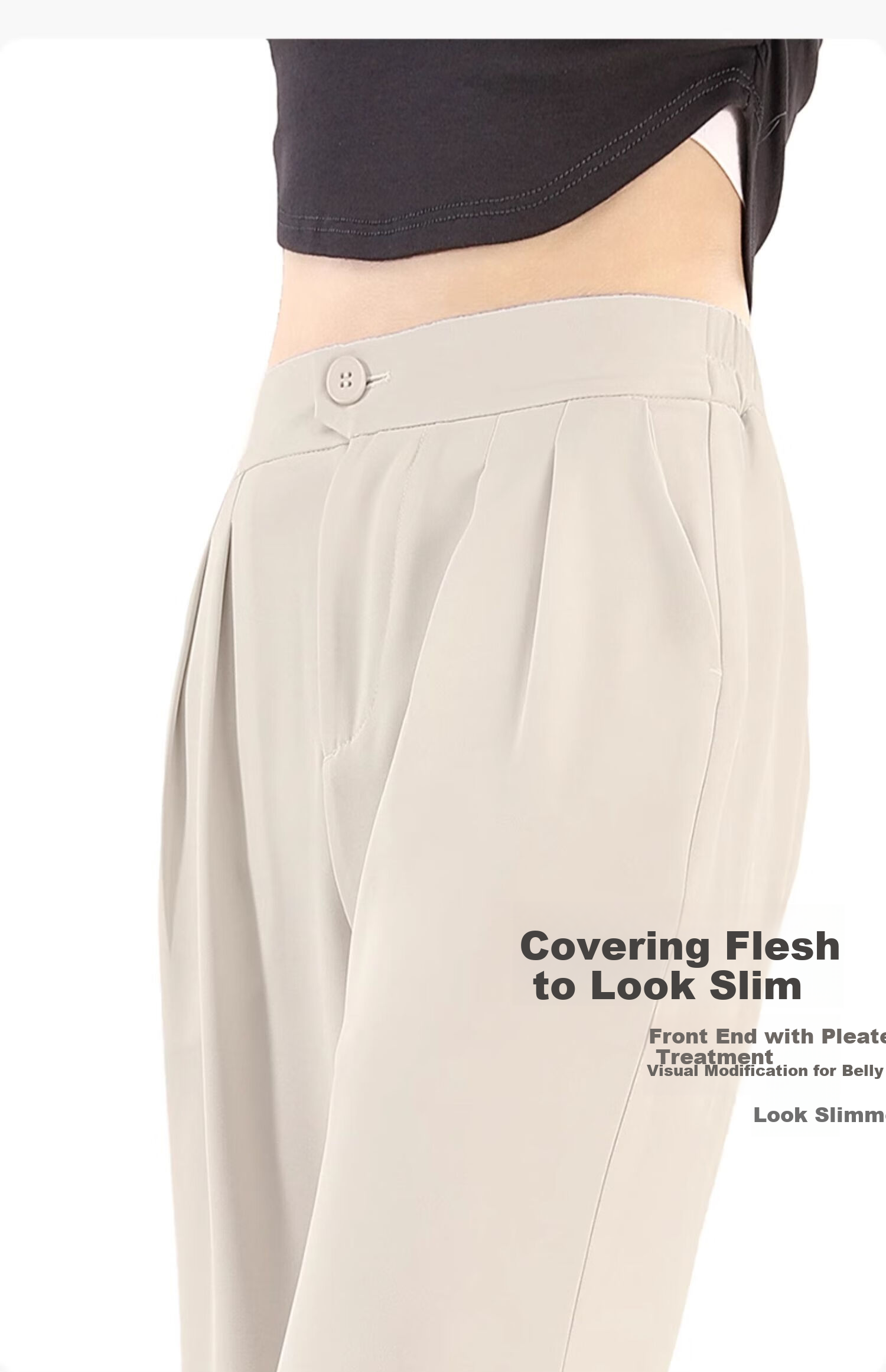 CAMEL Korean-Style Dress Pants, Black, Loose Casual Trousers, Apricot Color, High-End Drape, Straight-Leg Wide-Leg Pants Y24BY09012 5