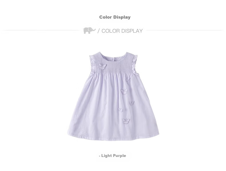 DAVE & BELLA Girls' Dress, Children's Summer Dress, Baby Cotton Princess Dress, 3D Butterfly Skirt, Kids' Clothing 7