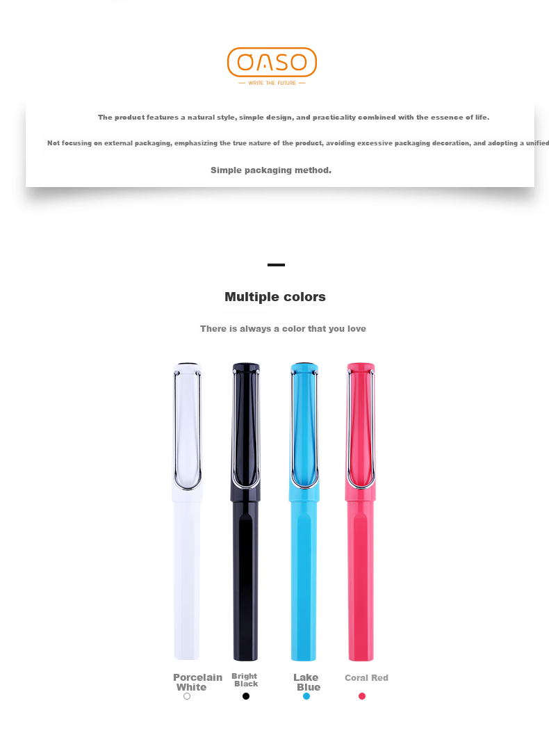 [Back to School Essential] OASO Fountain Pen, High-End Student Top Scholar Red Ink Fountain Pen Gift Box, Business Office Gift, Unisex Signature Pen A8101-2 Glory Gold, Iridium Pe 2