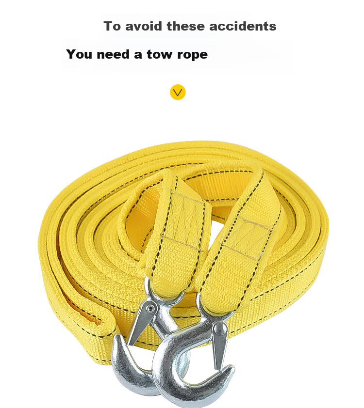 Beifute Car Tow Rope, Off-Road Towing Rope, Strong Tow Strap, Escape Rescue Rope, Towing Hook 2