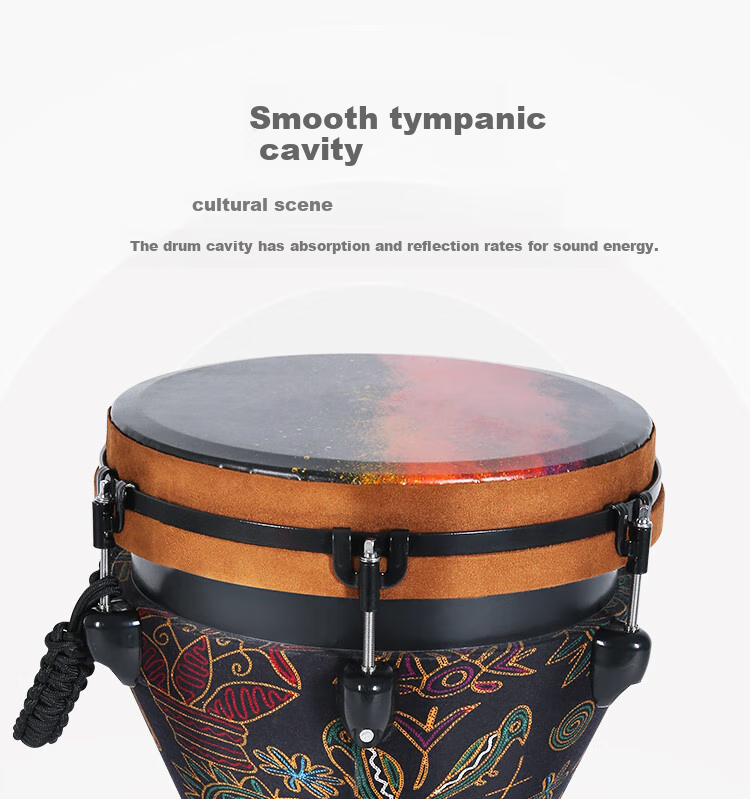 MOSEN 12-Inch Professional African Drum, Carbon Fiber Material Lijiang Hand Drum, Adjustable Tuning Fashion Style, Cosmic Blue 9