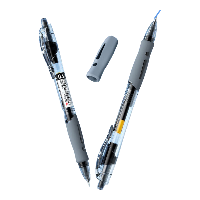 M&G Stationery GP1008, Retractable Gel Pen, Student 0.5mm Black Pen, Signing Pen, Business Bullet Tip, Exam-Specific Pen, Stylish Office Supplies, Black, 6 Pens/pack