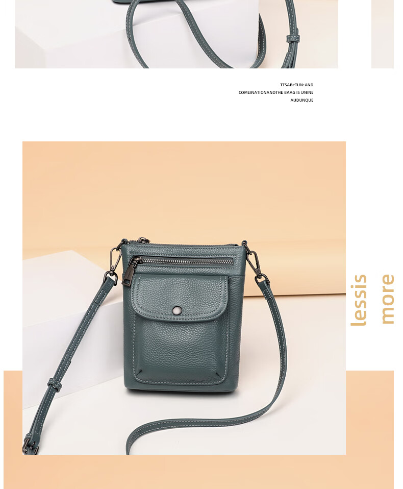 YUYULA Women's Cowhide Leather Bag Fashionable Luxury Crossbody Shoulder Bag Birthday Gift for Girlfriend Wife 9