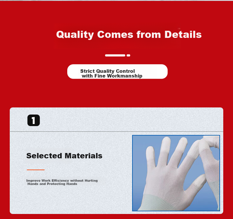 Caiyile Nylon PU Coated Palm Gloves, Non-Slip And Wear-Resistant Work Gloves, Gray, Size L, 10 Pairs/pack, 03043 5
