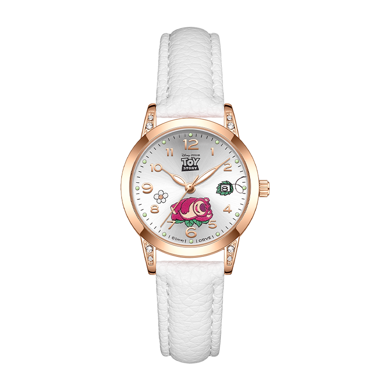 Disney Strawberry Bear Student Children's Exam Wristwatch Calendar Luminous Waterproof Quartz Birthday Girl School Watch
