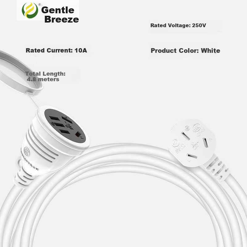 Kyfen Power Extension Cord, Freeze-Resistant, Waterproof, 4.8 Meters Australian Standard, Suitable for Water Heaters And Air Conditioners, 10A10A QF-Y10