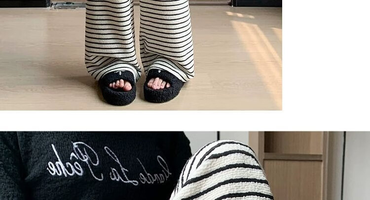 Shiduo Maternity Pants Spring Autumn Wide-Leg Striped Loose Plus Size Leggings Casual Pants Autumn XL 23