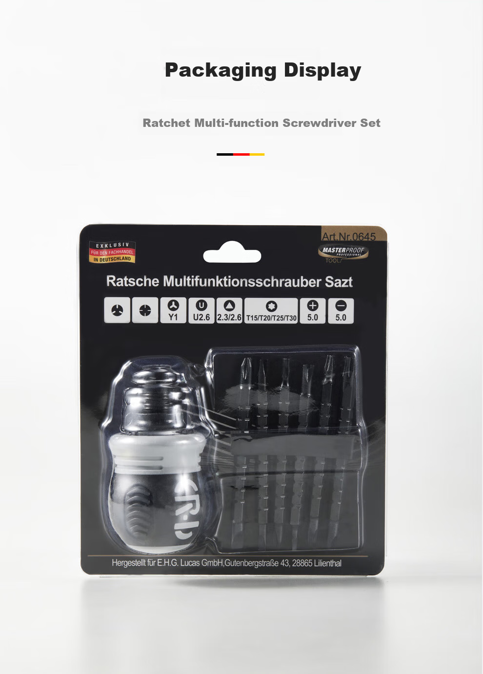 MASTERPROOF Special Triangular Ratchet Screwdriver Set, Triangular Disassembly Bull Socket Head, Carrot Head Power Strip Repair, Home Use Small 10