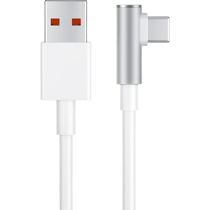 Кабель MI MI 6A L-образный кабель для быстрой зарядки, 1.5 м, USB-A на Type-C, поддержка быстрой зарядки 120 Вт