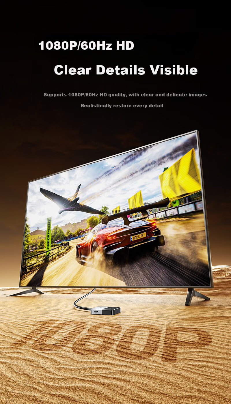 SAMZHE HDMI Wireless Screen Mirroring Device, High-Definition Conference Sharing Device, Compatible with Laptops And Desktop Computers, for Connecting to TVs, Monitors, And Projectors, Point-To 50-Meter Transmission Device WP402 4