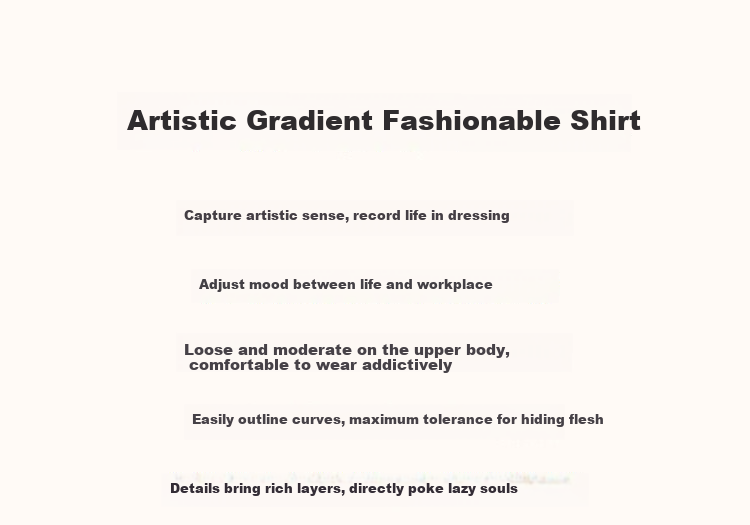 Dme [Art Student Outfit] Summer Artistic Gradient Lapel Shirt, Loose Comfortable Blouse, Women's Top 1