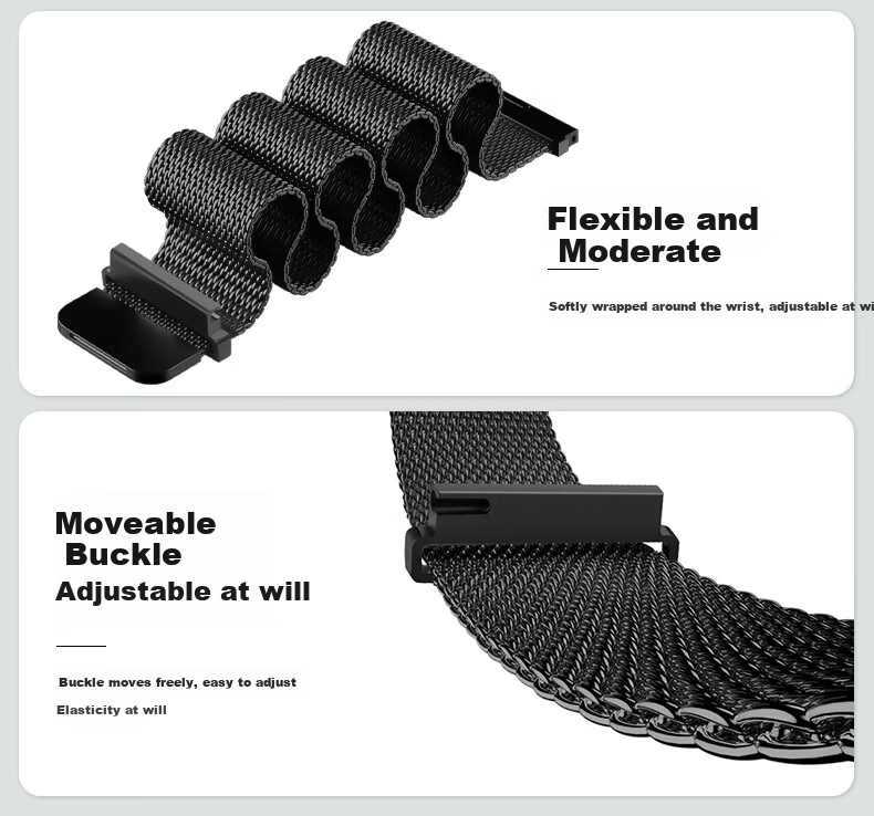 Weiqiantu [Magnetic Milan] Compatible with Huawei GT7/GT6/GT5/Pro Watch Band, for Watch6/6pro/Watch5/watch4pro, GT4/3 Proton Watch Strap 4