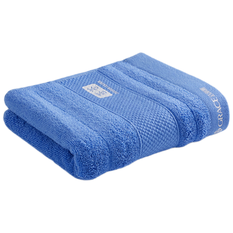 Grace Guose Series 7A Antibacterial Pure Cotton Towel, Ribbed Style, Thickened Unisex All-Cotton Face Towel for Sports, Cangcang