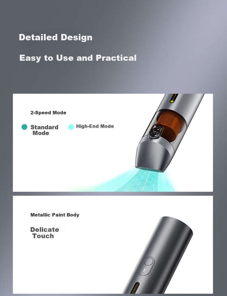 Yili Car Vacuum Cleaner, Portable Desktop Vacuum Cleaner, High-Power Vacuum Cleaner, Wireless Handheld Vacuum Cleaner for Home And Car Use, Integrated Suction And Blowing Function, Suitable for Bedding, Carpets, Pet Hair, And Cat Lint Removal 13