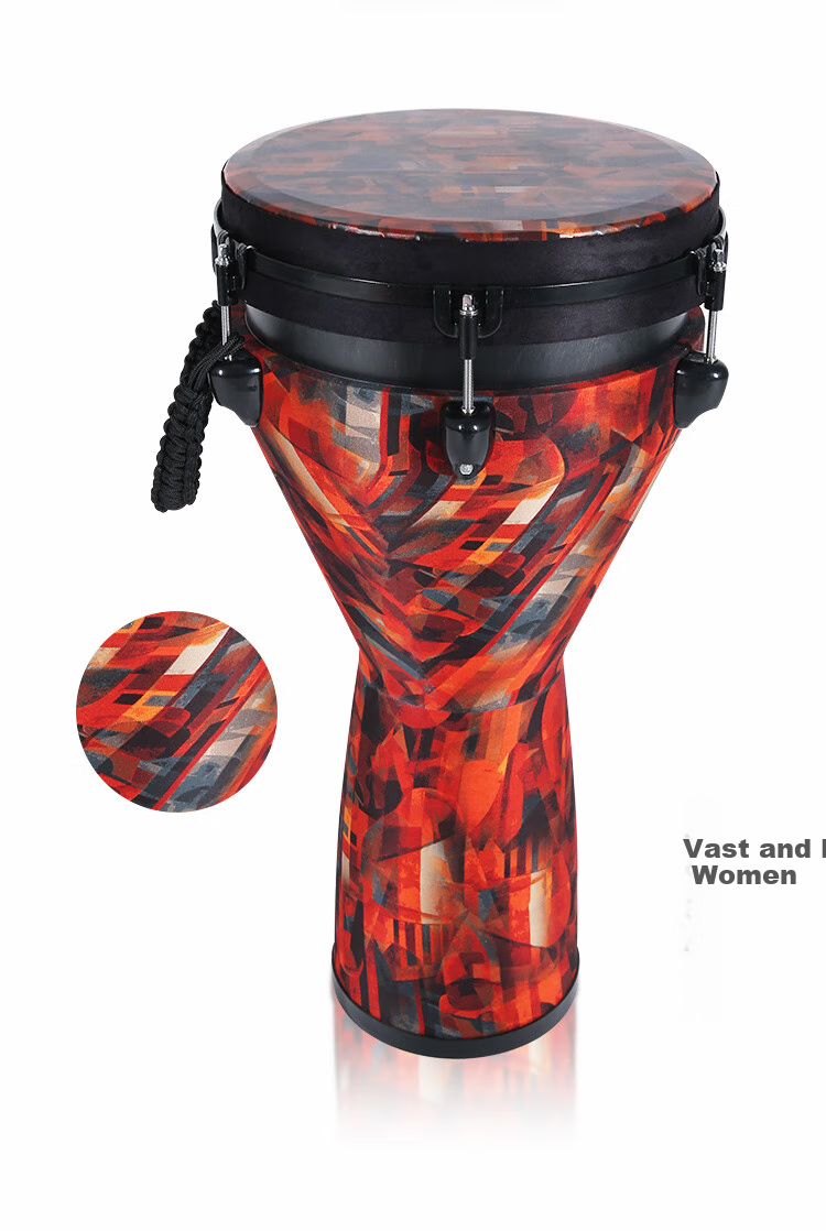 MOSEN 12-Inch Professional African Drum, Carbon Fiber Material Lijiang Hand Drum, Adjustable Tuning Fashion Style, Cosmic Blue 21