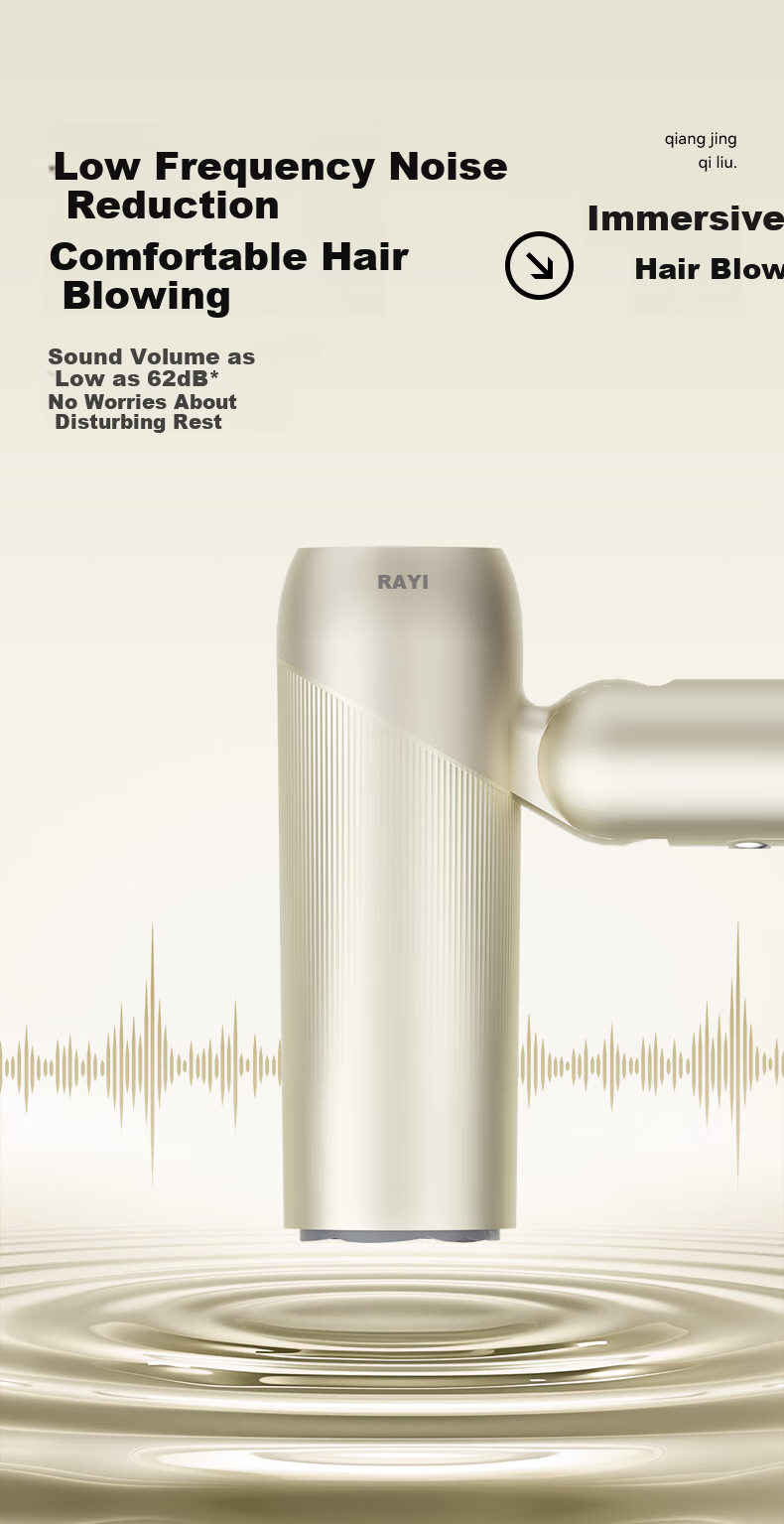 RAYI Pocket Hair Dryer, High-Speed Electric Hair Dryer, Negative Ion Gentle on Hair, High-Power Constant Temperature Quick-Drying, Home Use Hair Dryer, Low Noise, Gift R65 Pink 9