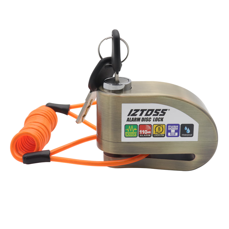 IZTOSS Disc Brake Lock Alarm Motorcycle Electric Bike Anti-Theft Lock Bicycle Waterproof Brake Disc Lock Intelligent Alarm Control