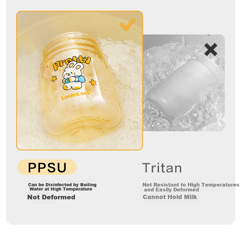 LOCK&LOCK Baby Sippy Cup for 6 Months And Above, PPSU with Scale, Straw Bottle for Drinking Water 3