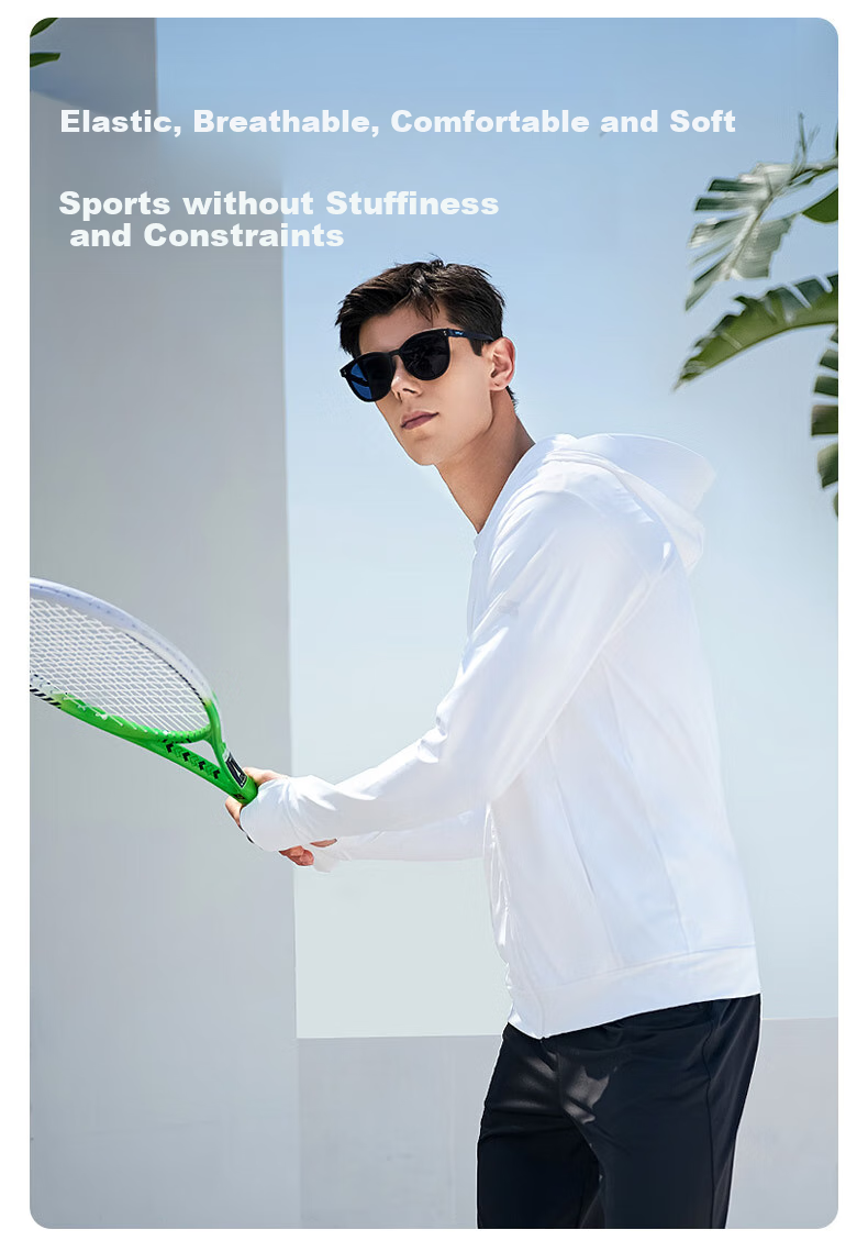 SUPIELD Full-Spectrum Sun Protection Jacket for Men, Summer Outdoor Lightweight Breathable Cool-Feeling Sun Protection Coat, Quiet Black, Size L 7