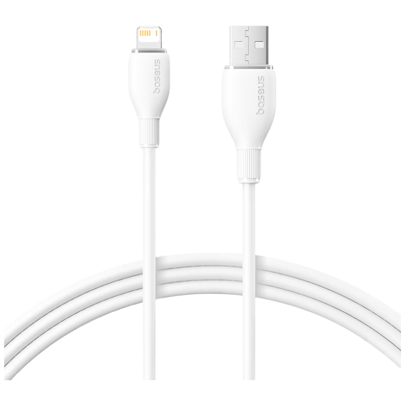 Baseus Apple Data Cable Fast Charging Cord Compatible with IPhone14/13/12Pro Max/XR/Xs/11/8 Phones, IPad Tablets Charger Cable Car Charger 1.5m Starlight White
