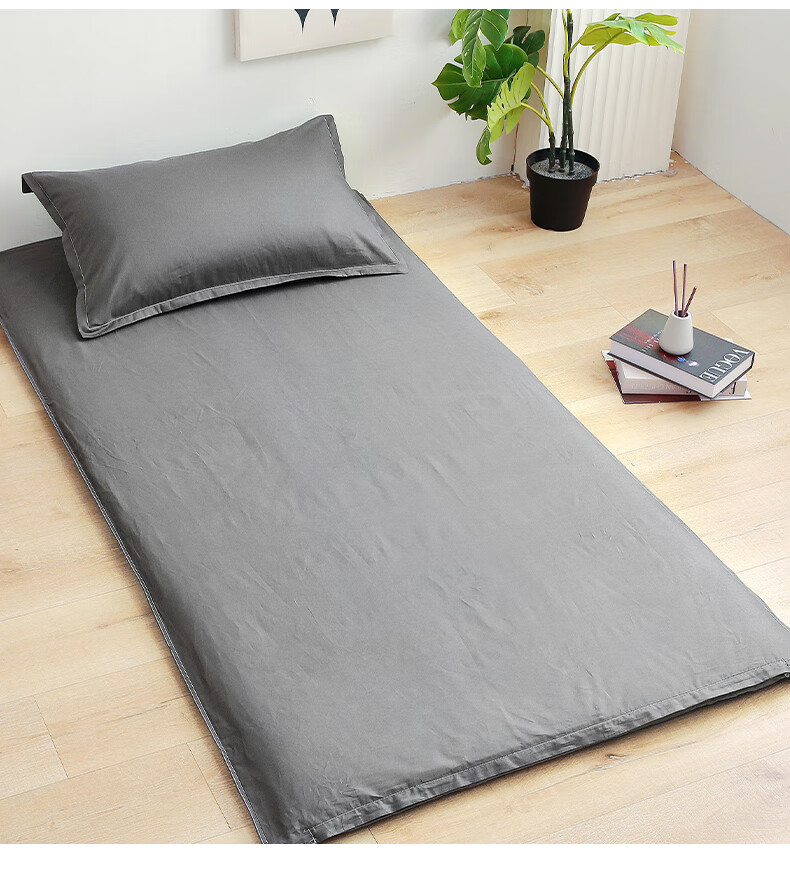 Yunjin Dormitory Mattress Protector Pure Cotton Fitted Sheet Full Coverage Mattress Cover Student Mattress Pad 90*200cm Premium Gray 6