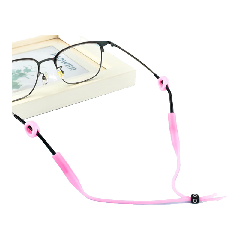 Ouna Glasses Anti-Slip, Anti-Drop Elastic Cord Set, Anti-Slip Silicone Ear Hooks, Fixing Device, Anti-Fall Strap, Sports Safety Rope