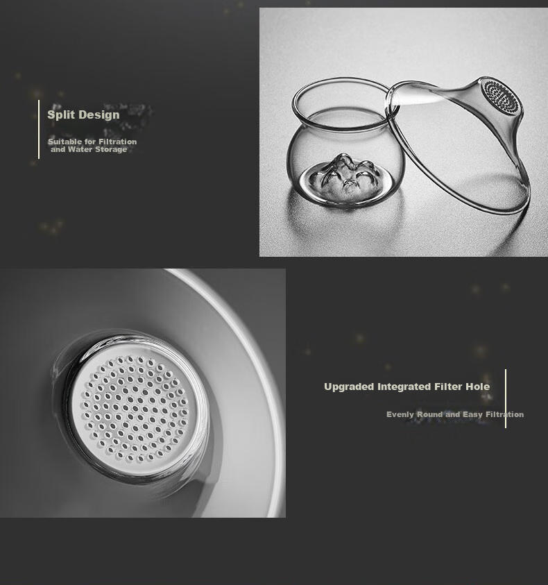 YIJUKE Glass Tea Strainer with Creative Tea Filter Mesh, Tea Infuser Funnel, Tea Accessory, Tea Filter 9