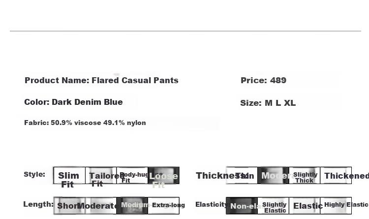 Dme Air Slim Pants, Summer Design Wide-Leg Elastic Waist Loose-Fitting Flared Hem Casual Pants for Petite Women to Conceal Body Shape 5