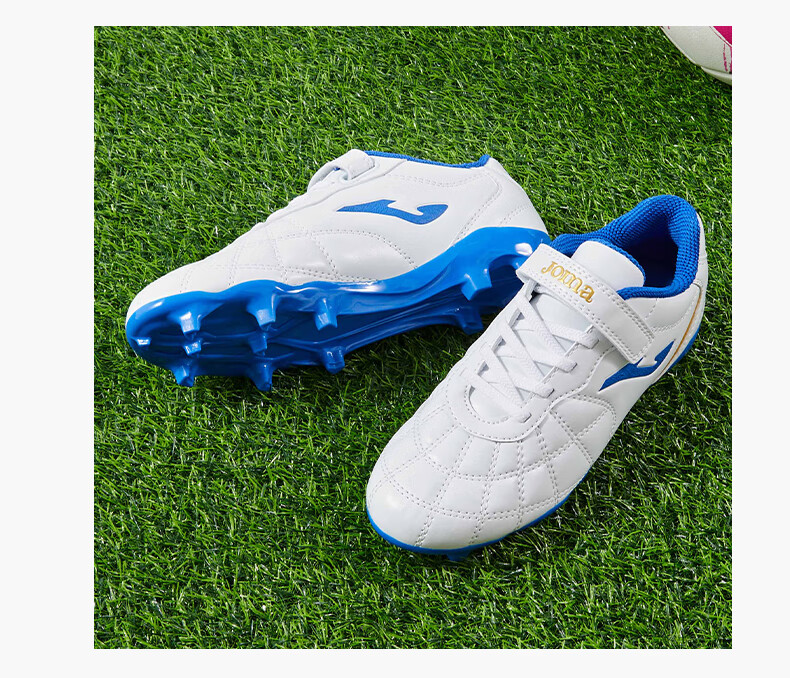 JOMA Magic Tape Children's Soccer Shoes AG Short Studs 2025 New Youth Primary School Competition Training Shoes Red Gold 36 2